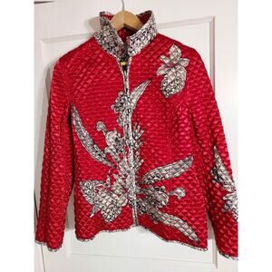 Jacket Blazer Reversible Quilted Satin Woman's Small
